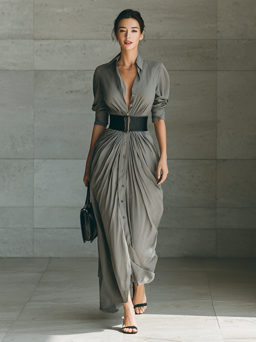 Trendé™ | Nora Maxikleid mit langen Ärmeln