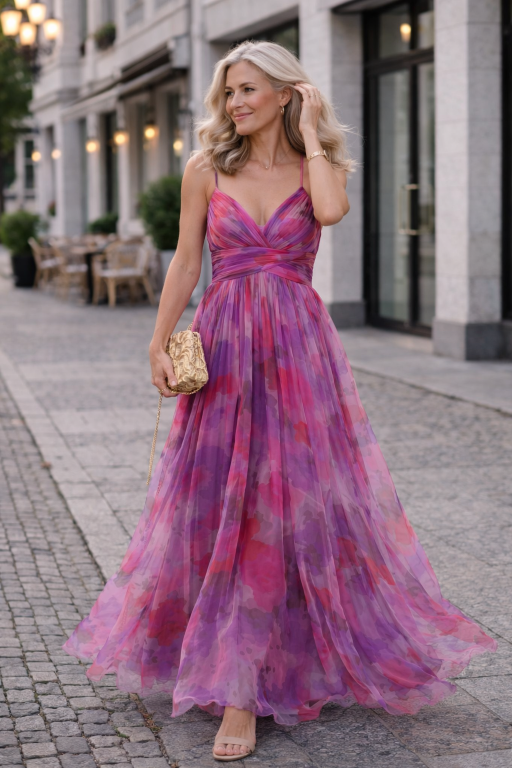 Trendé™ | Lena Florales Maxikleid mit hoher Taille