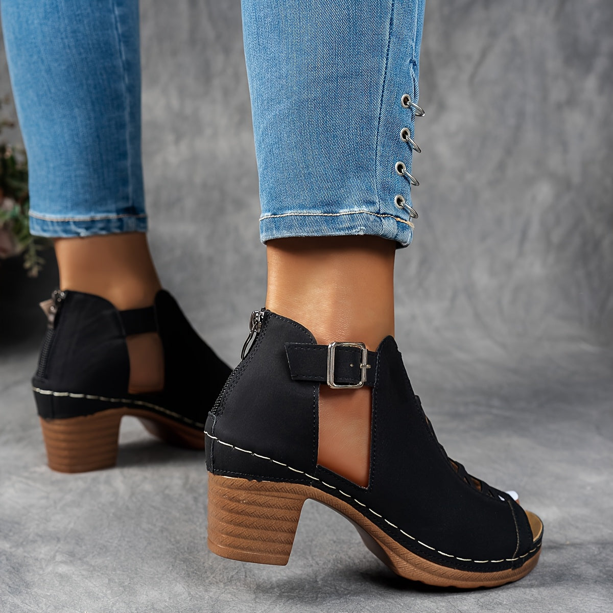 Trendé™ | Selin Sandalen mit geflochtenem Absatz