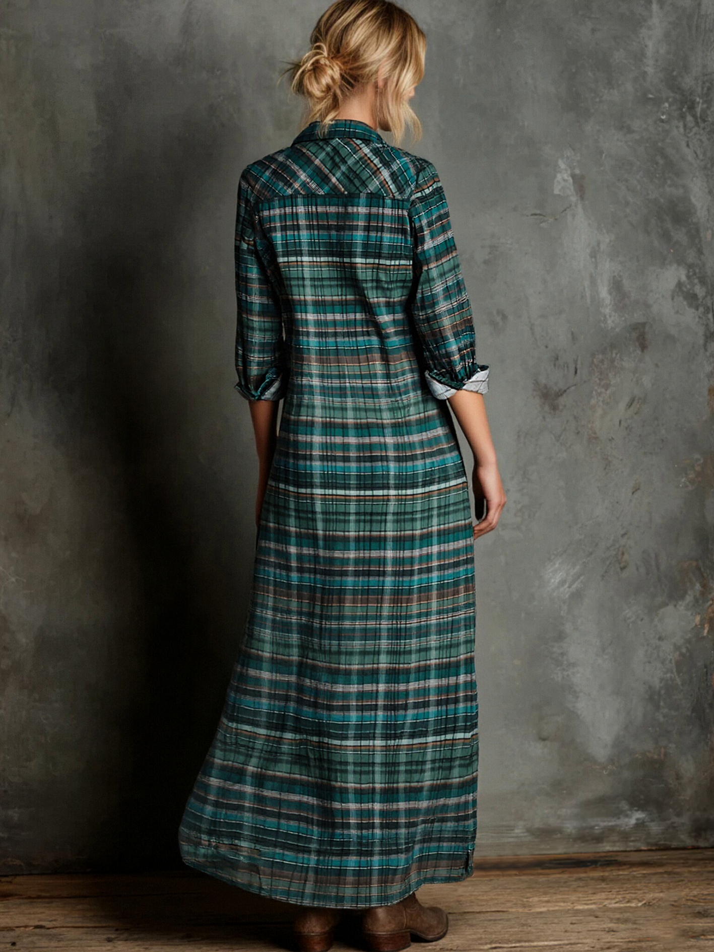 Trendé™ | Ariane Maxikleid mit langen Ärmeln und Print