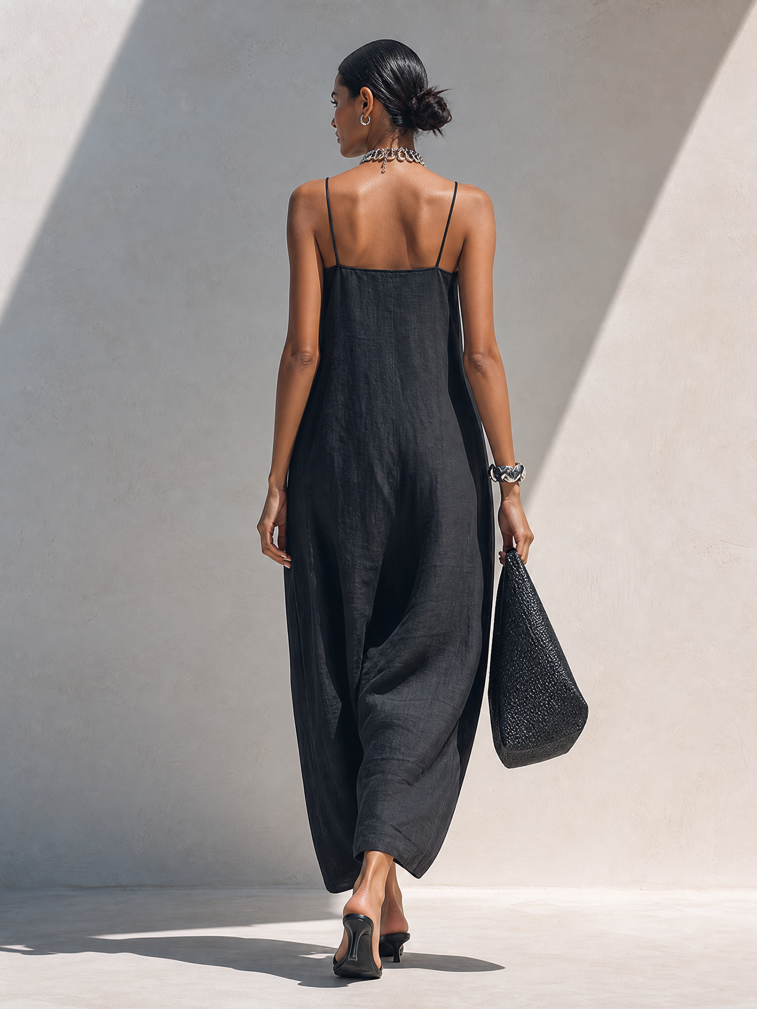 Trendé™ | Larissa Maxikleid mit Spaghettiträgern und Volants
