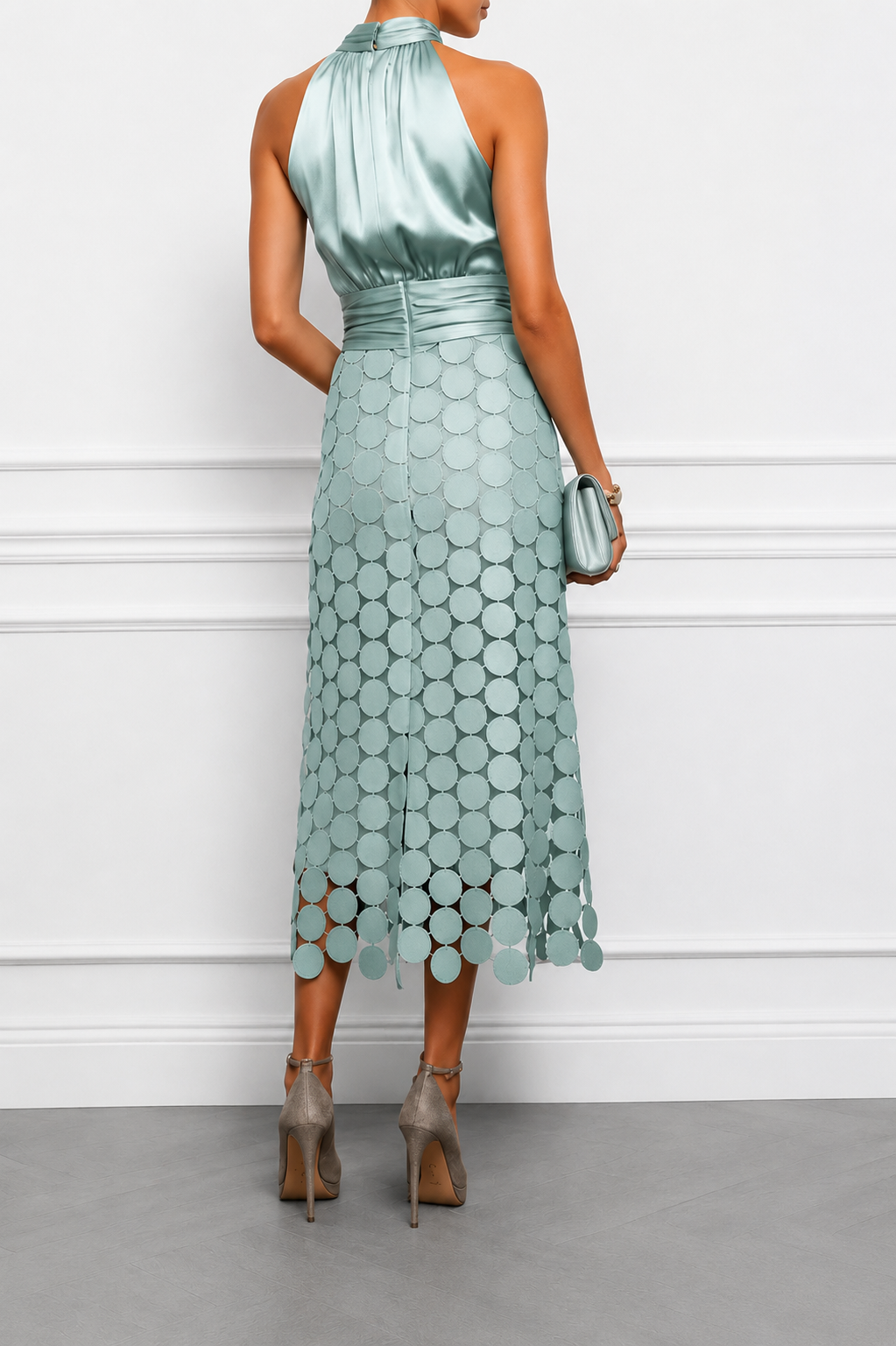 Trendé™ | Serena Elegantes Midi-Kleid mit Halter-Ausschnitt