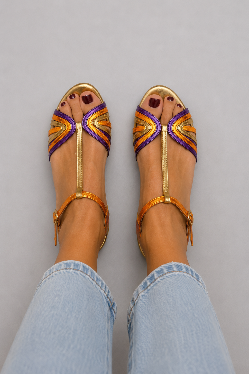 Viviana | Sandalen in Mittelmeerfarben