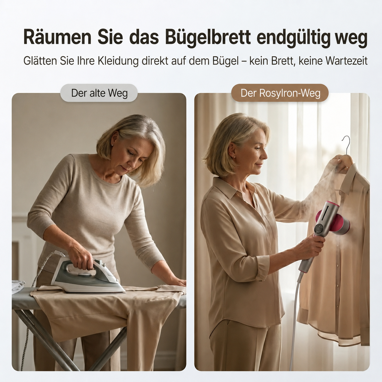 Trendé™ | RosyIron 2-in-1 Dampfglätter & Bügeleisen