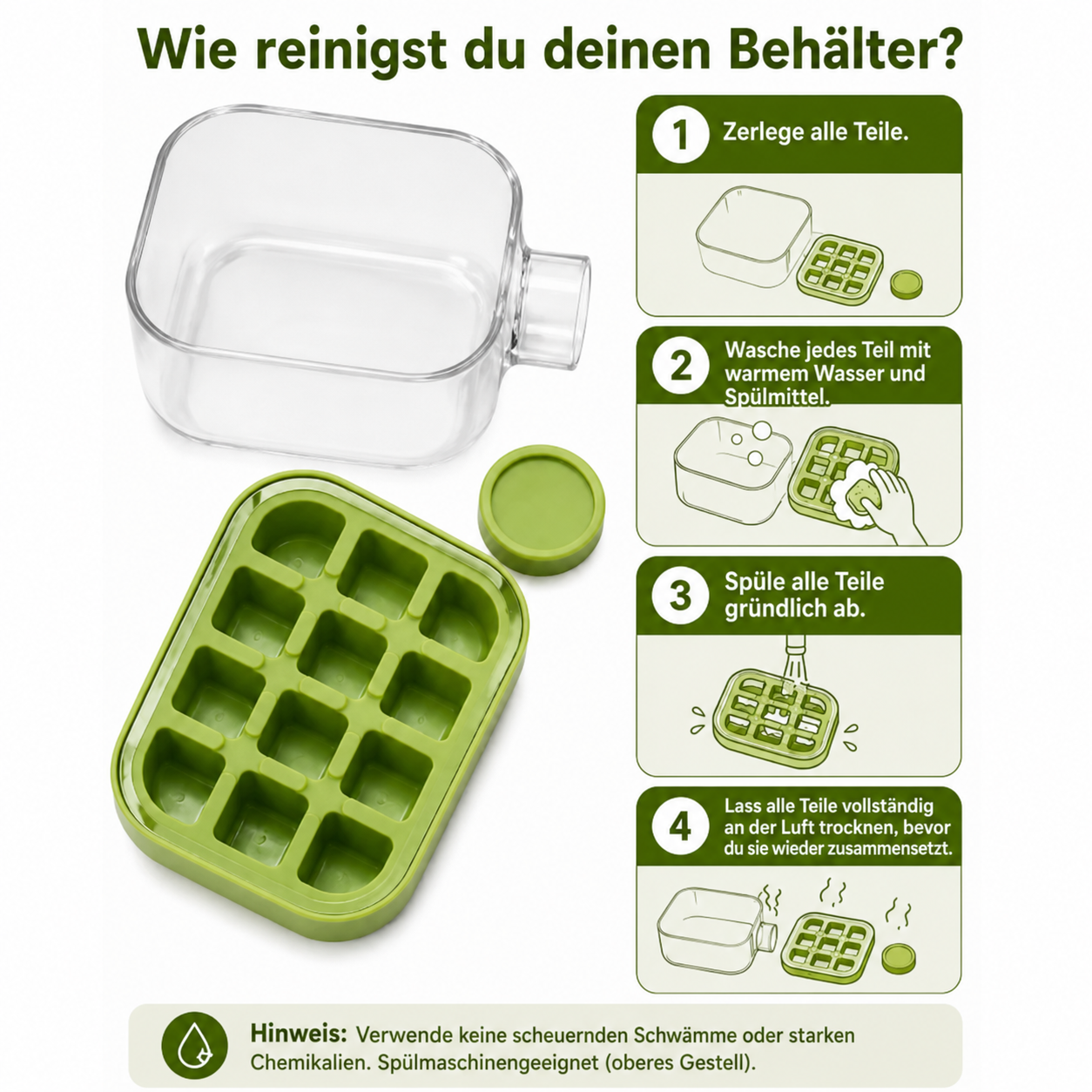 Trendé™ | IceFlow Trinkflasche mit integriertem Eiswürfelfach