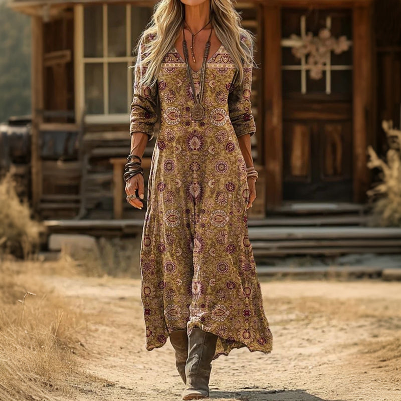 Trendé™ | Nicole Entspanntes Boho-Kleid mit fliessendem Fall