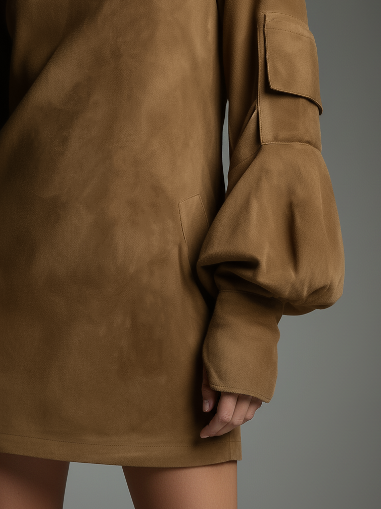 Trendé™ | Enya Minikleid mit Rollkragen und lockerer Passform