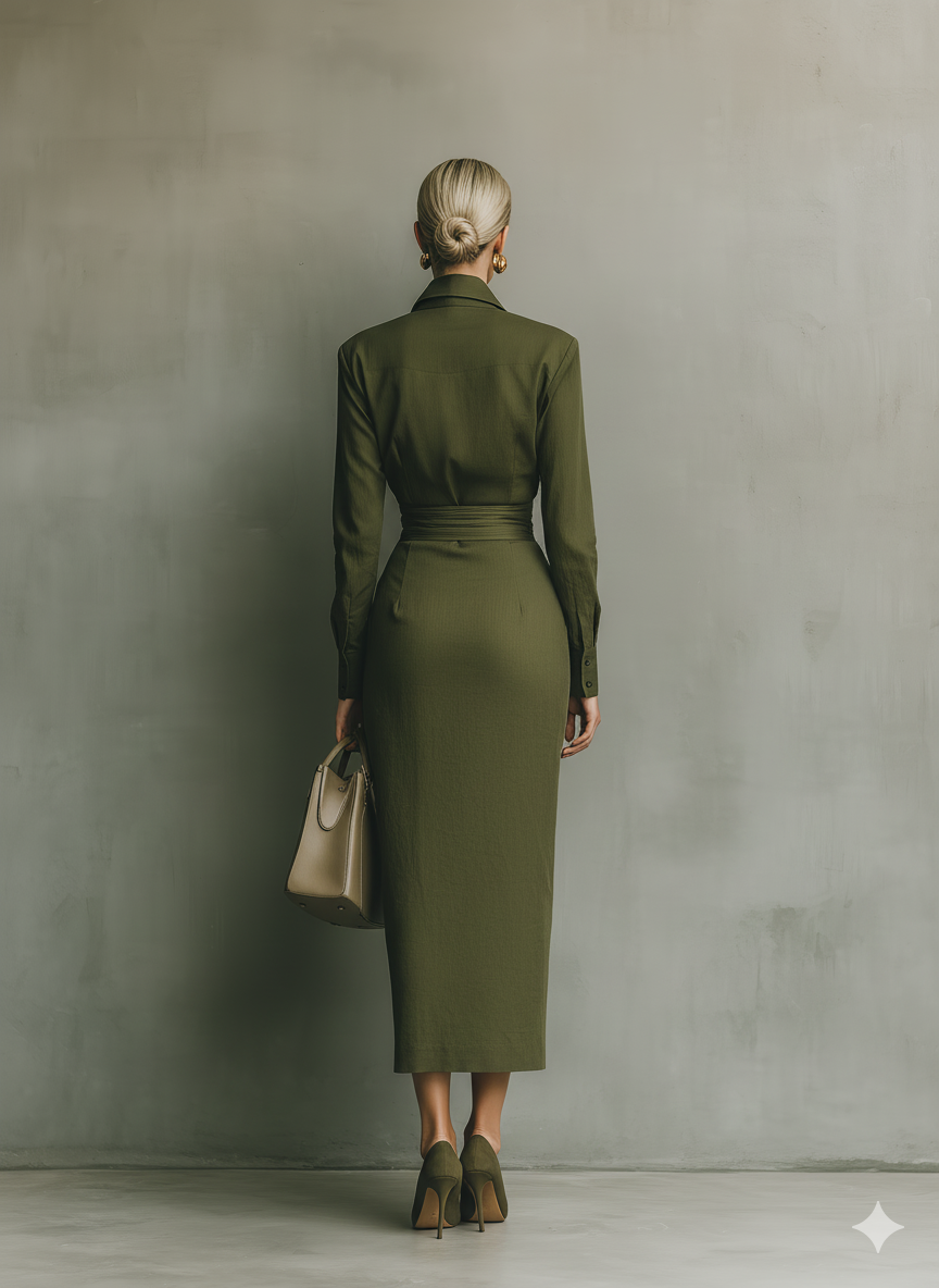 Trendé™ | Letizia Elegantes Baumwollmix-Maxikleid