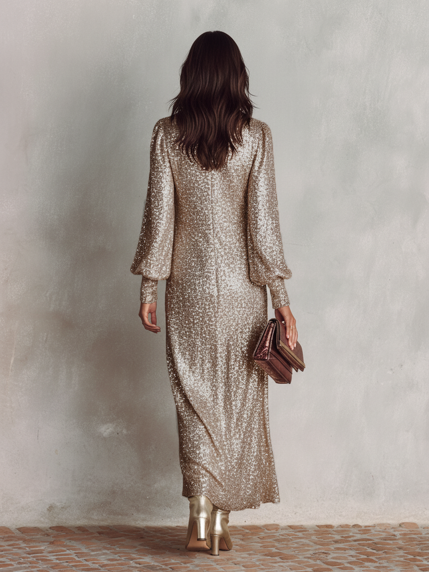 Trendé™ | Laila Maxikleid mit V-Ausschnitt und lockerer Passform