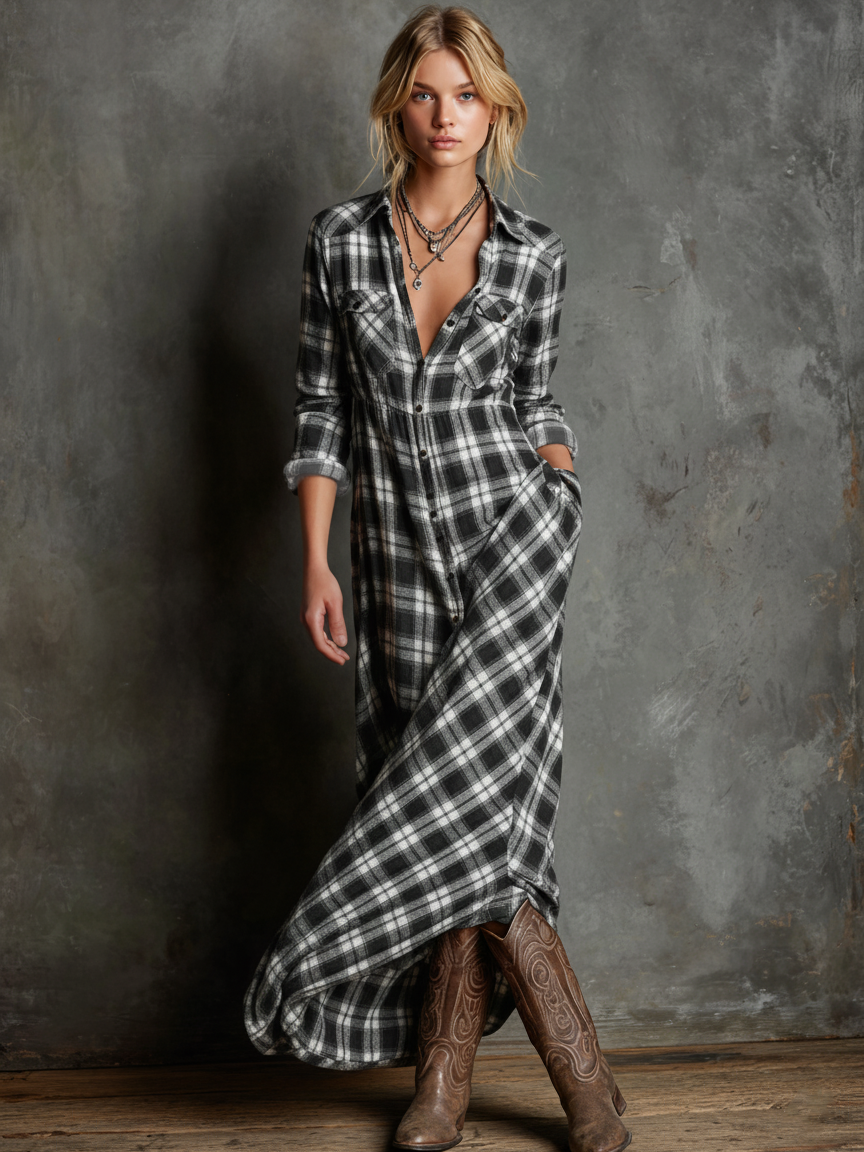 Trendé™ | Cassandra Maxikleid mit Knopfleiste