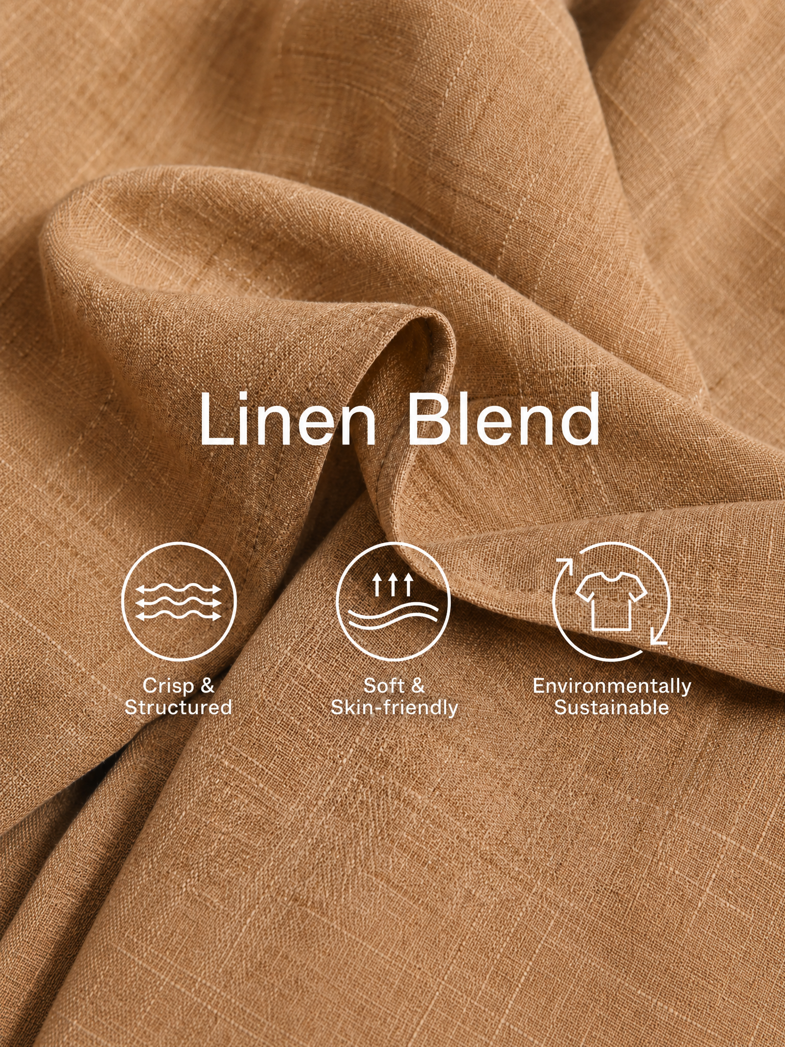 Trendé™ | Bianca Leinenmix-Midikleid mit kurzen Ärmeln und asymmetrischem Schnitt