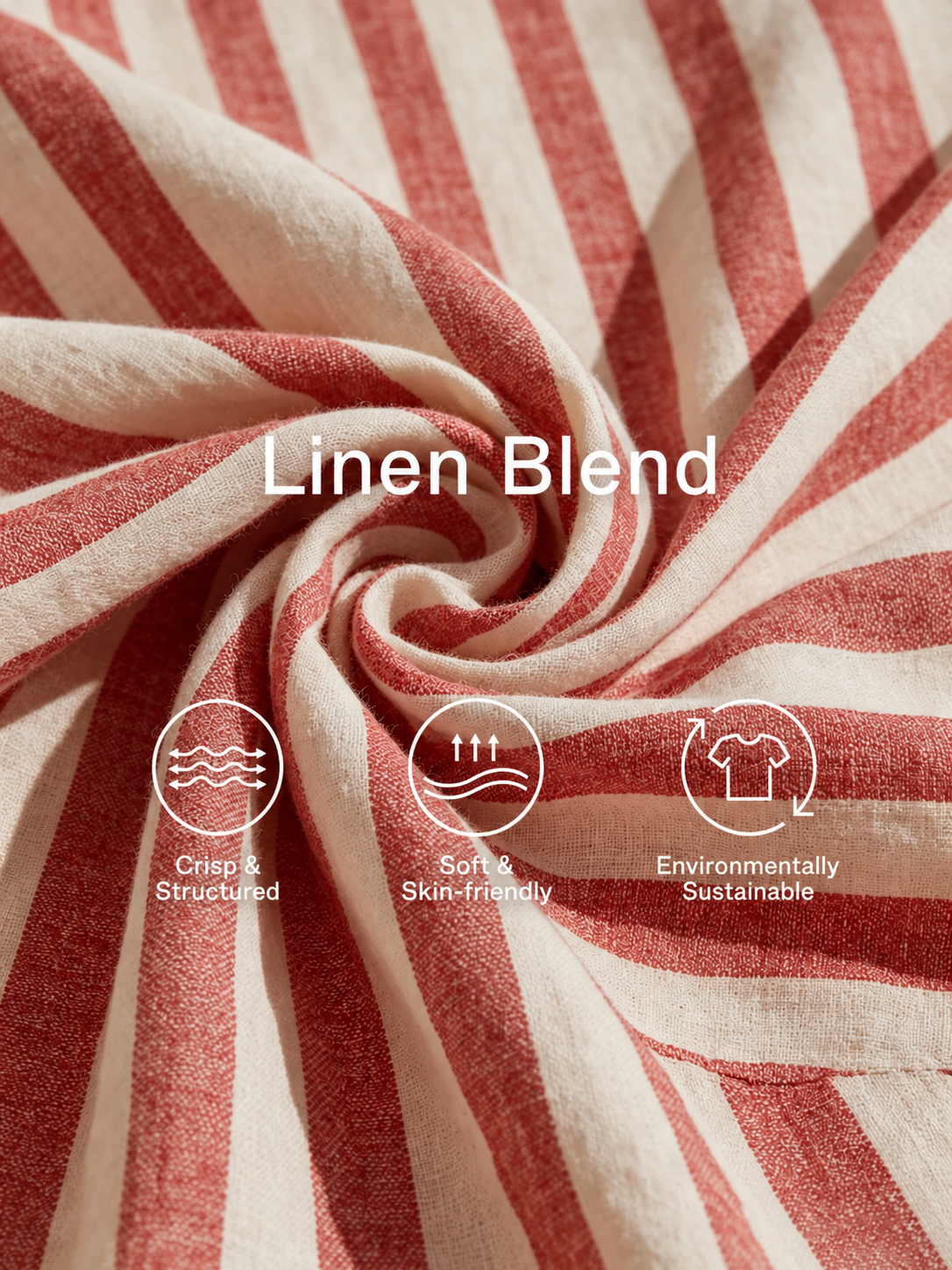 Trendé™ | Flora Leinenmix-Minikleid mit Karree-Ausschnitt und Streifenmuster