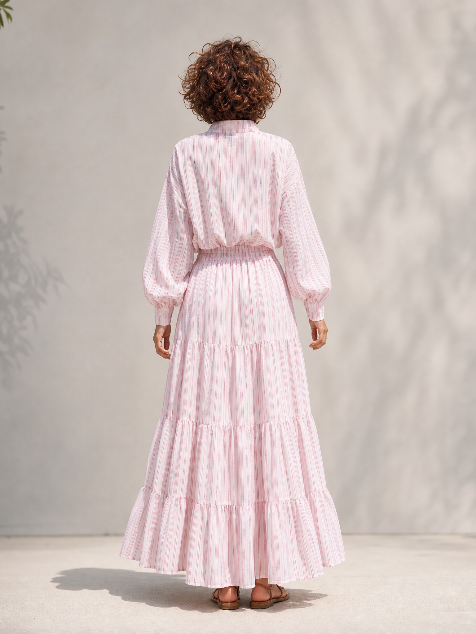 Trendé™ | Teresa Maxikleid mit Streifenmuster und Reissverschluss