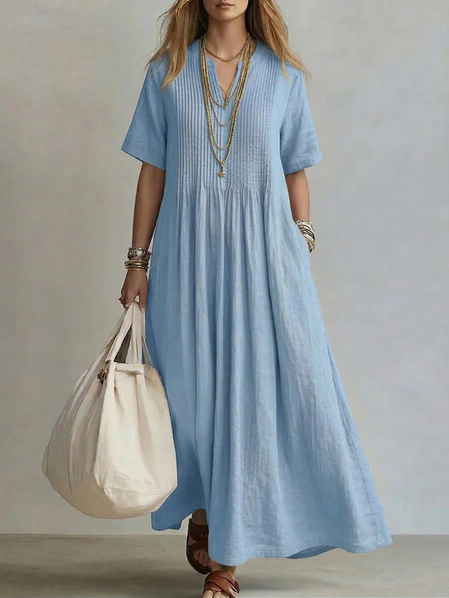 Nora – Elegantes Plisseekleid