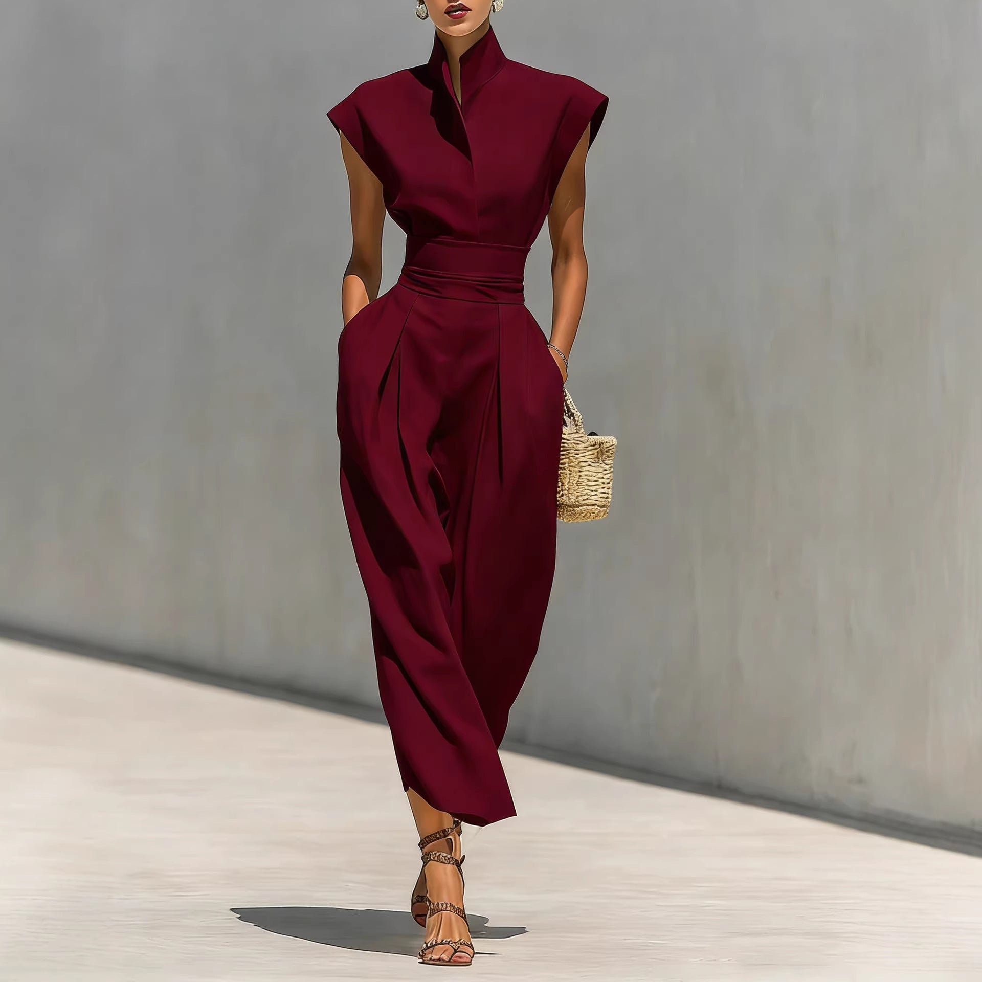 Trendé™ | Elina Maxikleid aus reiner Baumwolle mit Revers