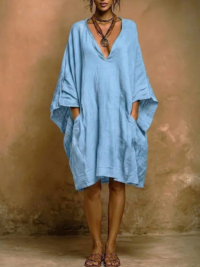 Cassienne | Oversize-Kleid mit tiefem Ausschnitt