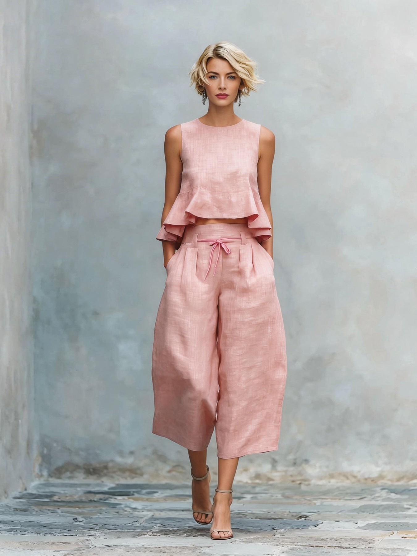 Trendé™ | Helene Zweiteiliges Set mit gerafftem Saum