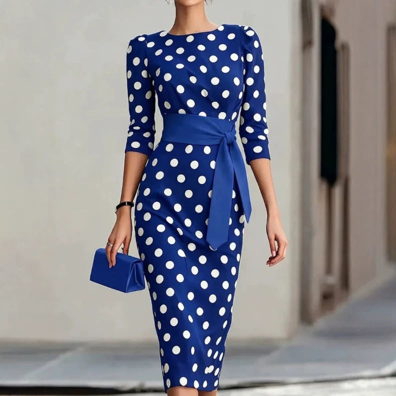Trendé™ | Elsbeth Elegantes Retro-Kleid mit Punkten