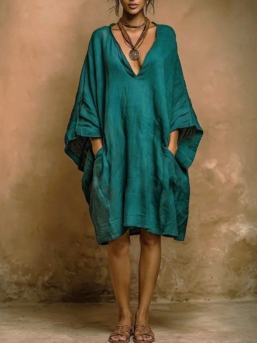 Cassienne | Oversize-Kleid mit tiefem Ausschnitt