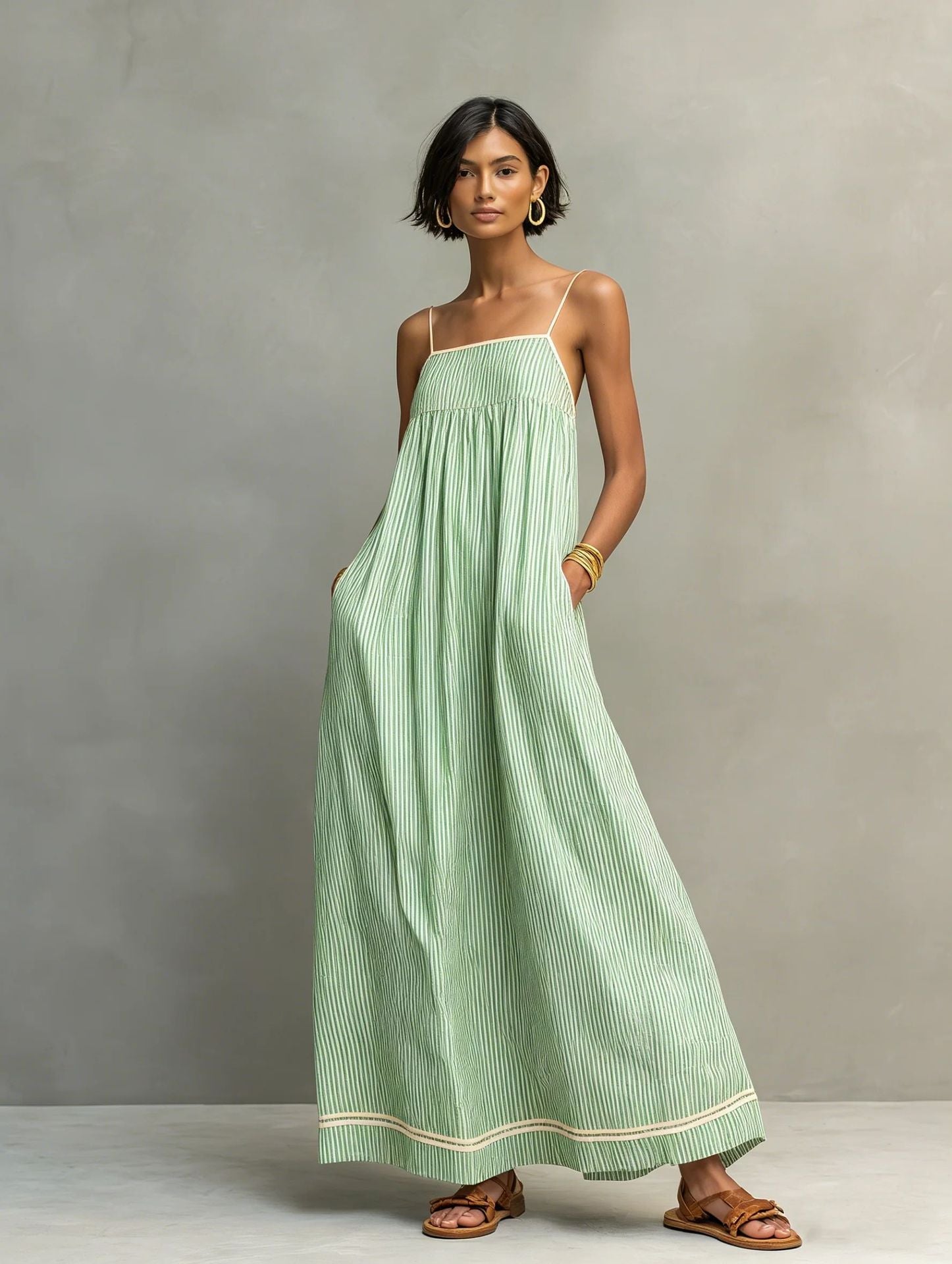 Elegantes ärmelloses Maxikleid