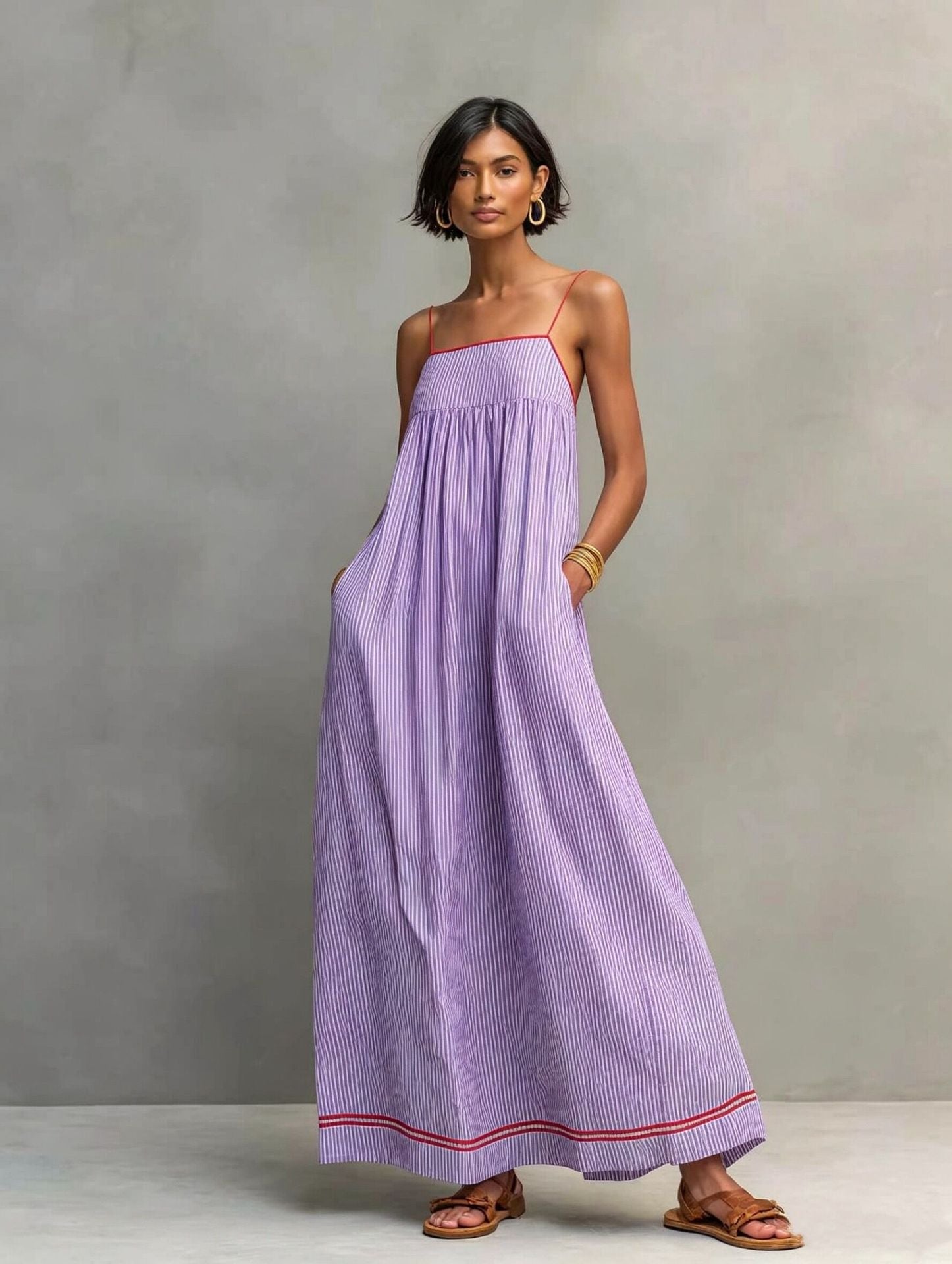 Elegantes ärmelloses Maxikleid