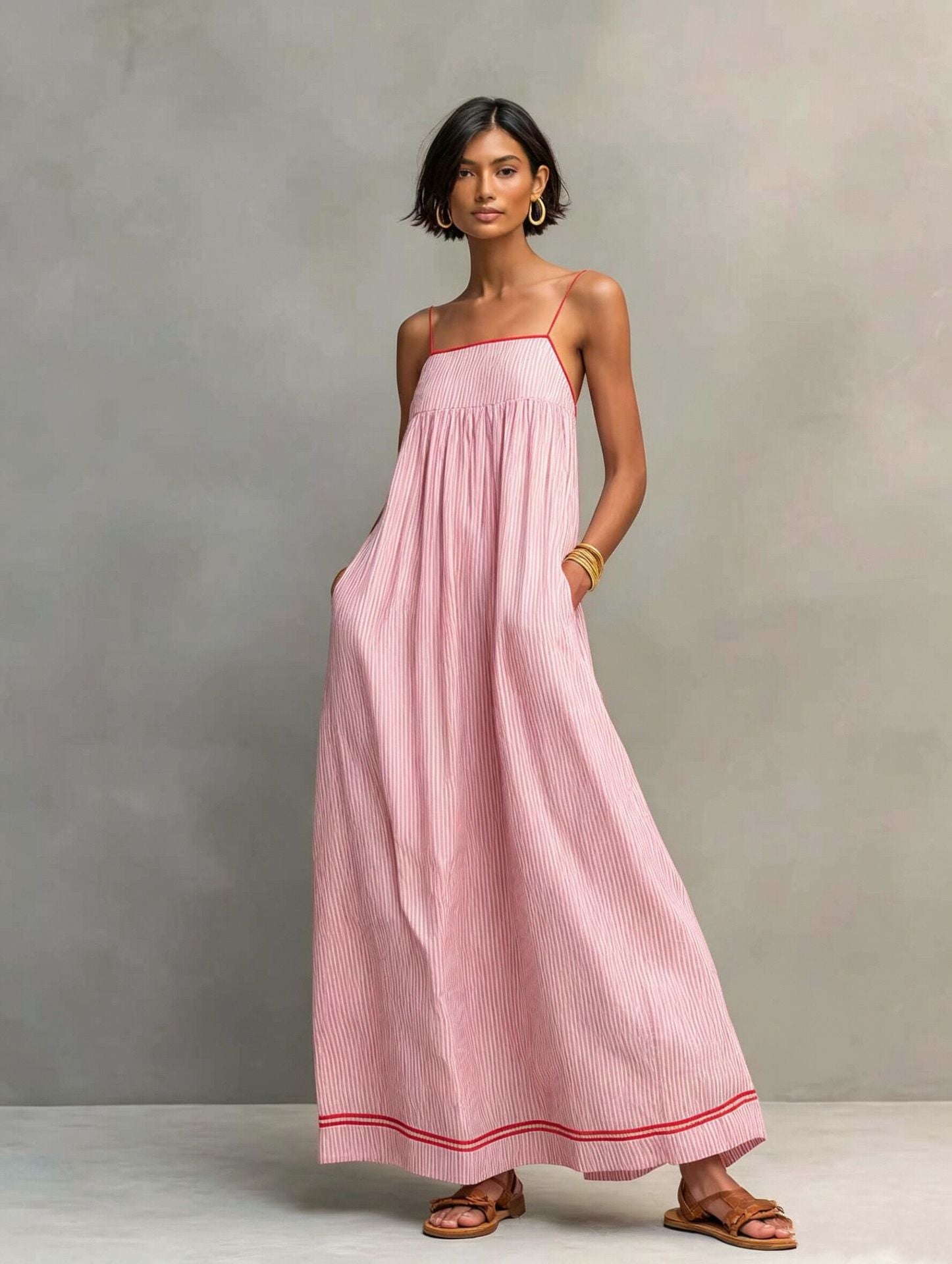 Elegantes ärmelloses Maxikleid