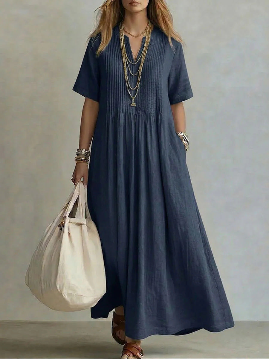 Nora – Elegantes Plisseekleid
