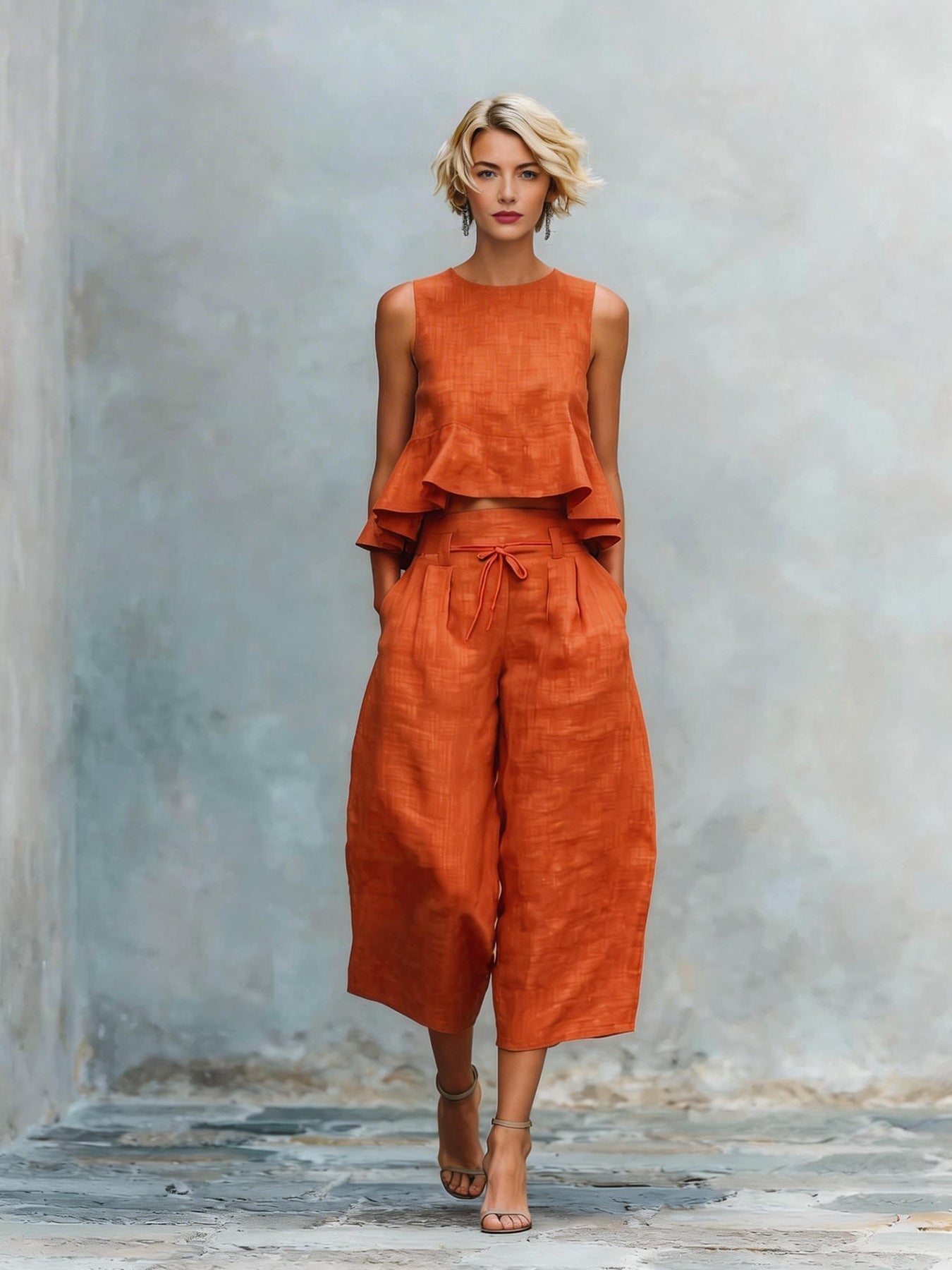 Trendé™ | Helene Zweiteiliges Set mit gerafftem Saum