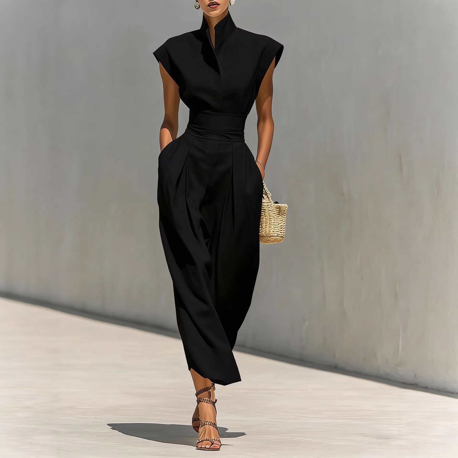 Trendé™ | Elina Maxikleid aus reiner Baumwolle mit Revers