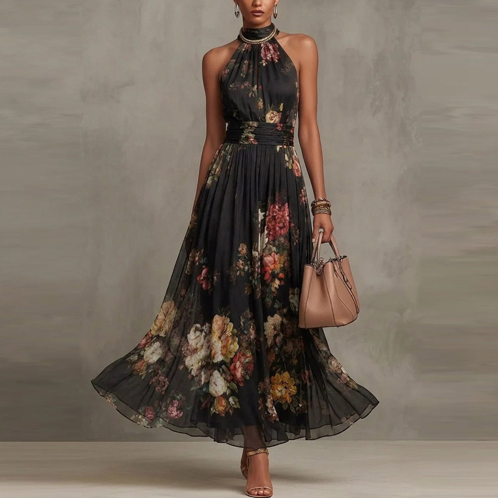 plissiertes Maxikleid für Damen