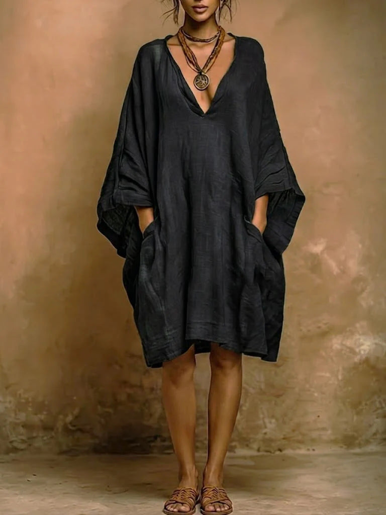 Cassienne | Oversize-Kleid mit tiefem Ausschnitt