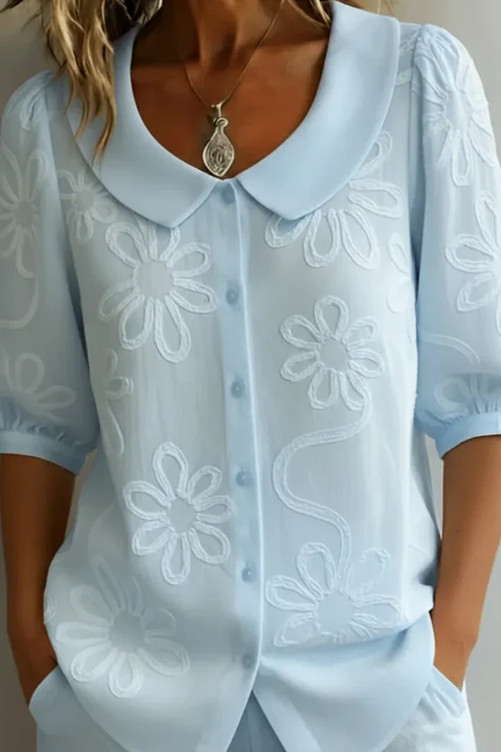 Ladina - Elegante Bluse mit Blumenmuster