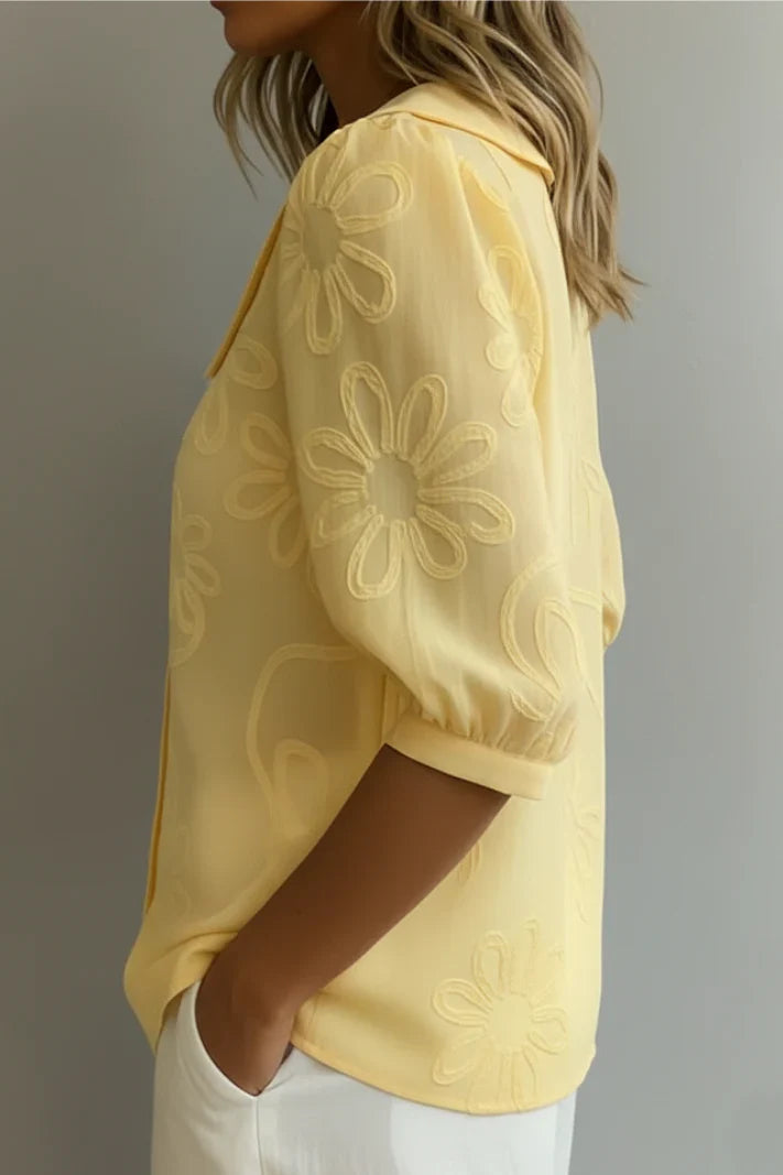 Ladina - Elegante Bluse mit Blumenmuster