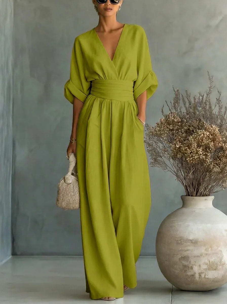 Trendé™ | Thais Essential-Jumpsuit mit V-Ausschnitt