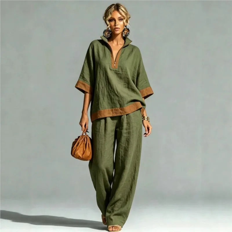 Trendé™ | Vera Vintage-inspiriertes Set im Leinenlook