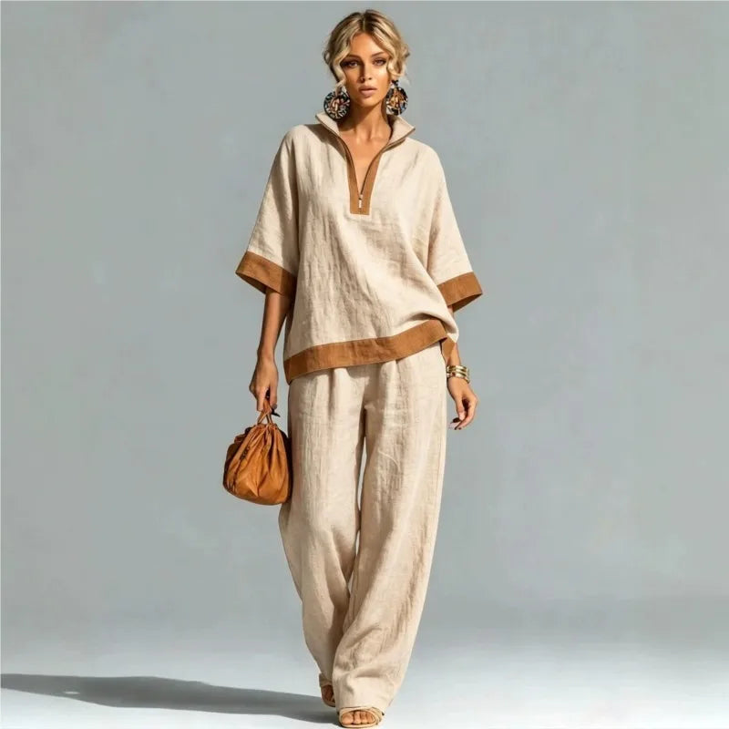 Trendé™ | Vera Vintage-inspiriertes Set im Leinenlook