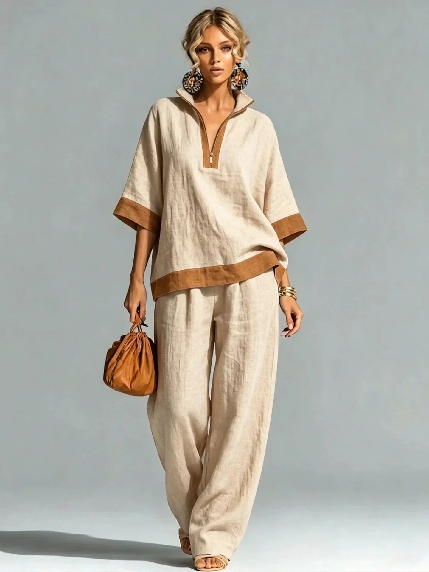 Trendé™ | Vera Vintage-inspiriertes Set im Leinenlook