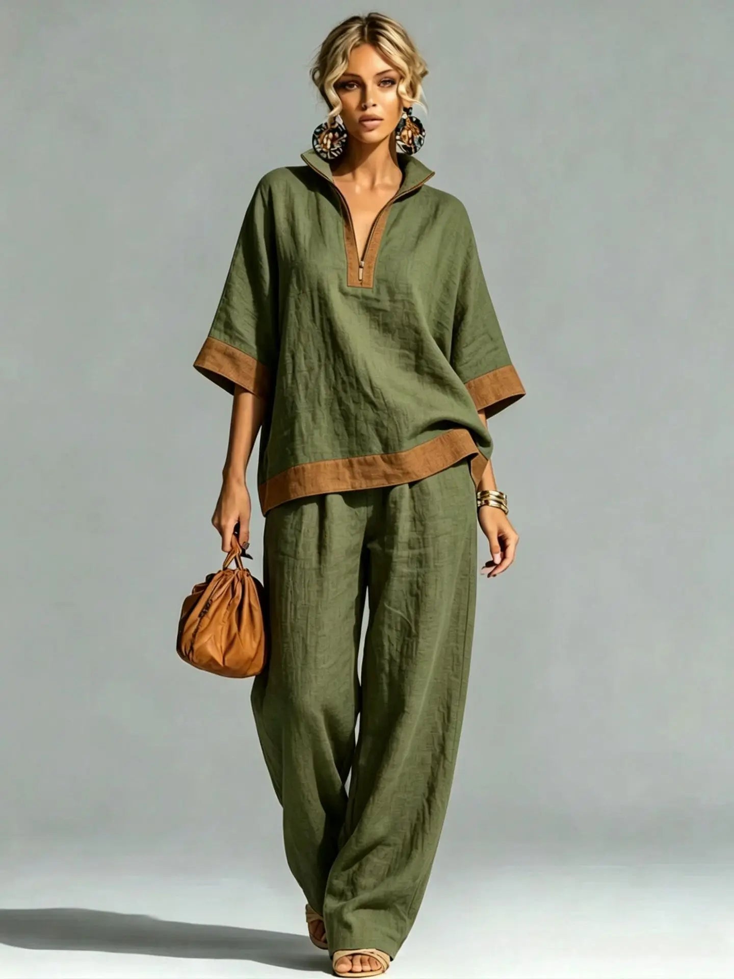 Trendé™ | Vera Vintage-inspiriertes Set im Leinenlook
