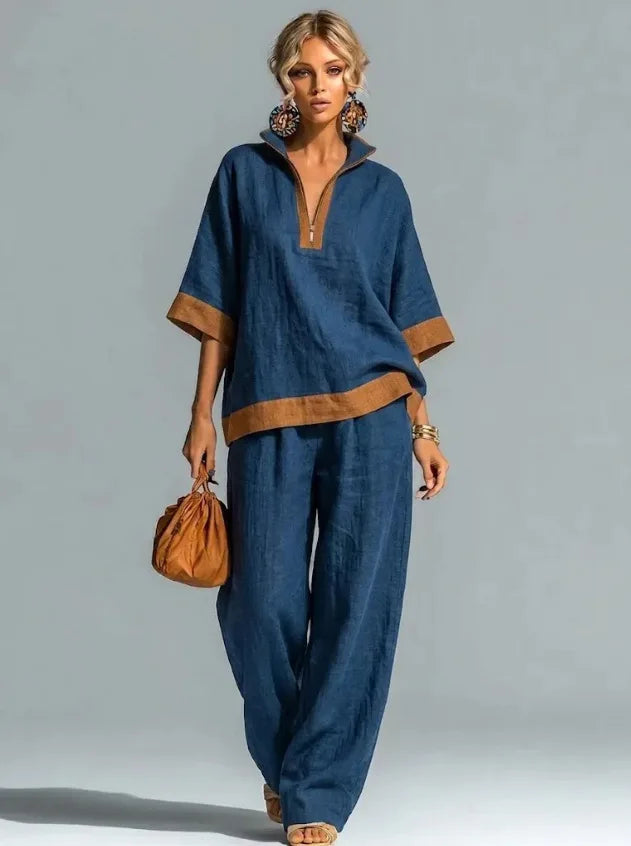 Trendé™ | Vera Vintage-inspiriertes Set im Leinenlook