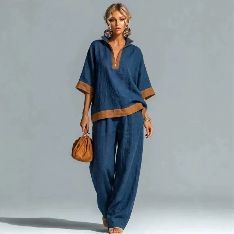 Trendé™ | Vera Vintage-inspiriertes Set im Leinenlook