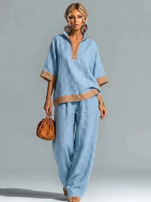 Trendé™ | Vera Vintage-inspiriertes Set im Leinenlook