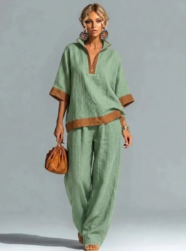 Trendé™ | Vera Vintage-inspiriertes Set im Leinenlook