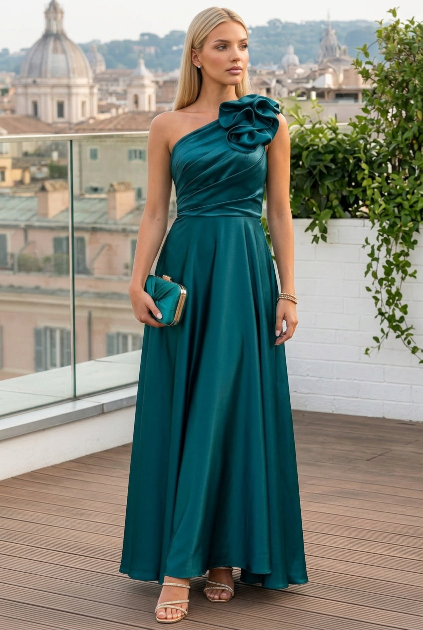 Trendé™ | Davina Elegantes Kleid mit grossem Rosendetail