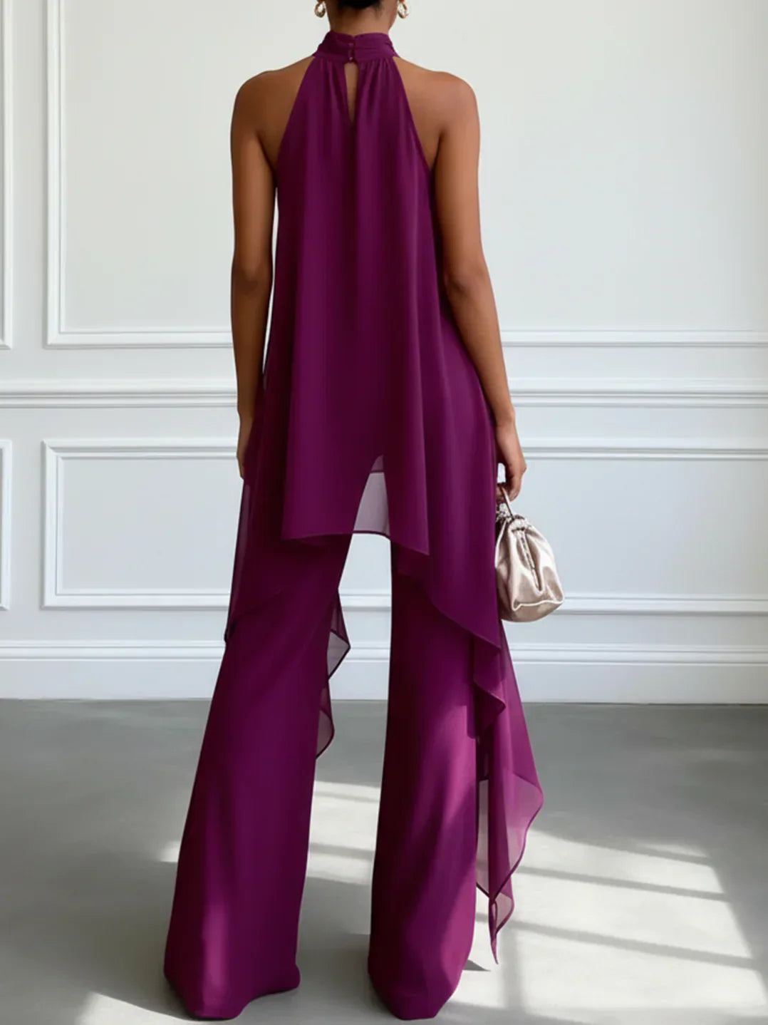 Trendé™ | Viola Elegantes Neckholder-Set mit Hose