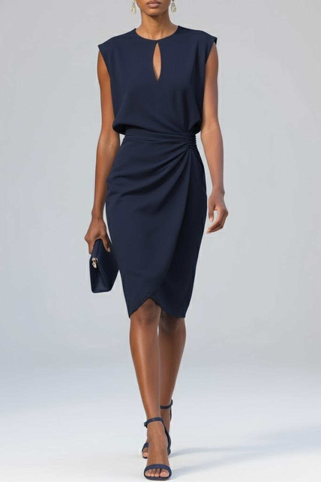 Trendé™ | Ruca Elegantes Midikleid mit Drapierung