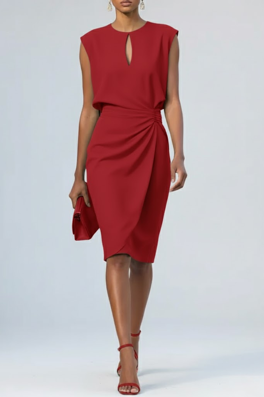 Trendé™ | Ruca Elegantes Midikleid mit Drapierung