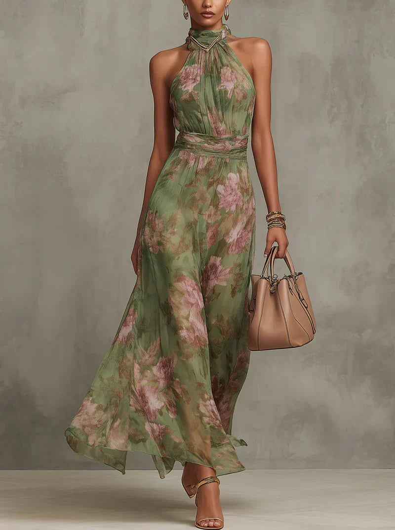 plissiertes Maxikleid für Damen