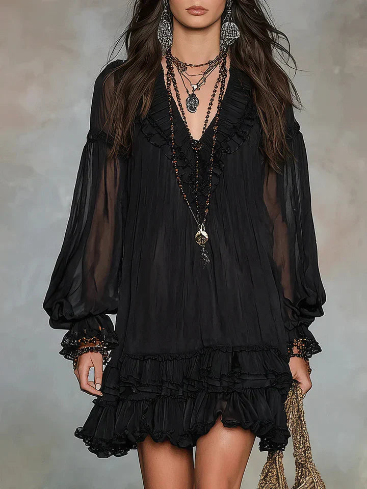 Trendé™ | Alvilda Chiffon-Minikleid mit Volantdetails