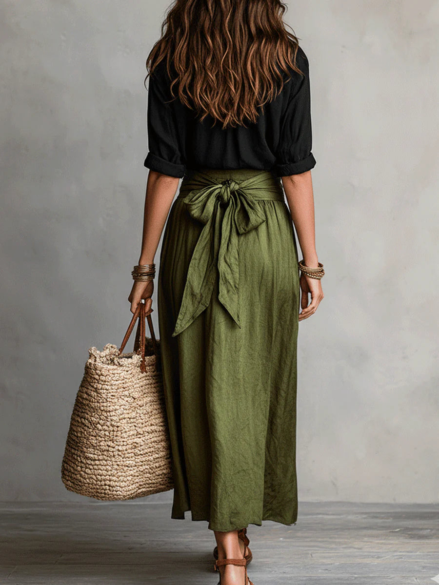 Trendé™ | Vero Zweiteiliges Set mit Hemd und Midi-Rock