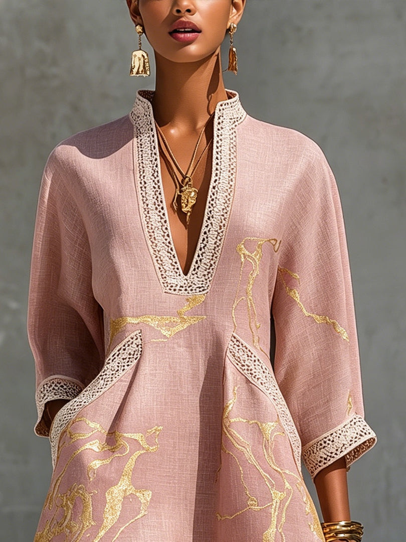 Trendé™ | Rosalie Minikleid aus Häkelspitze in Roségold